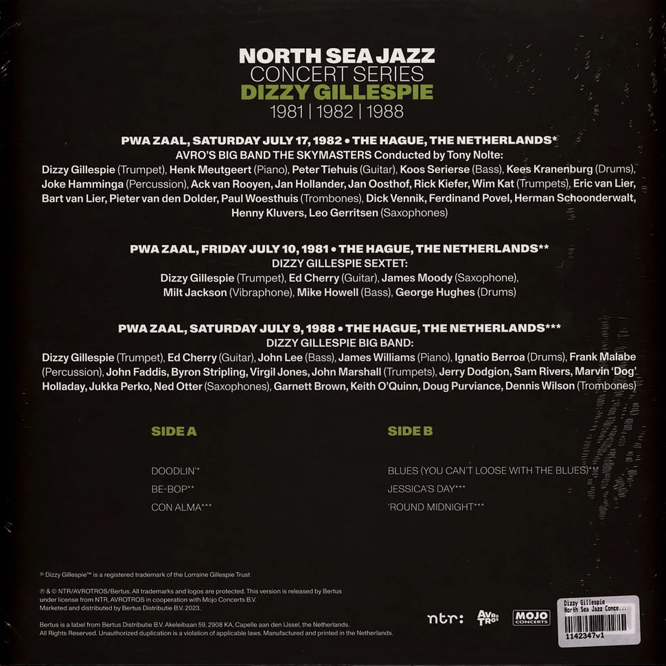 Dizzy Gillespie - North Sea Jazz Concert Series - 1981 1982 1988
