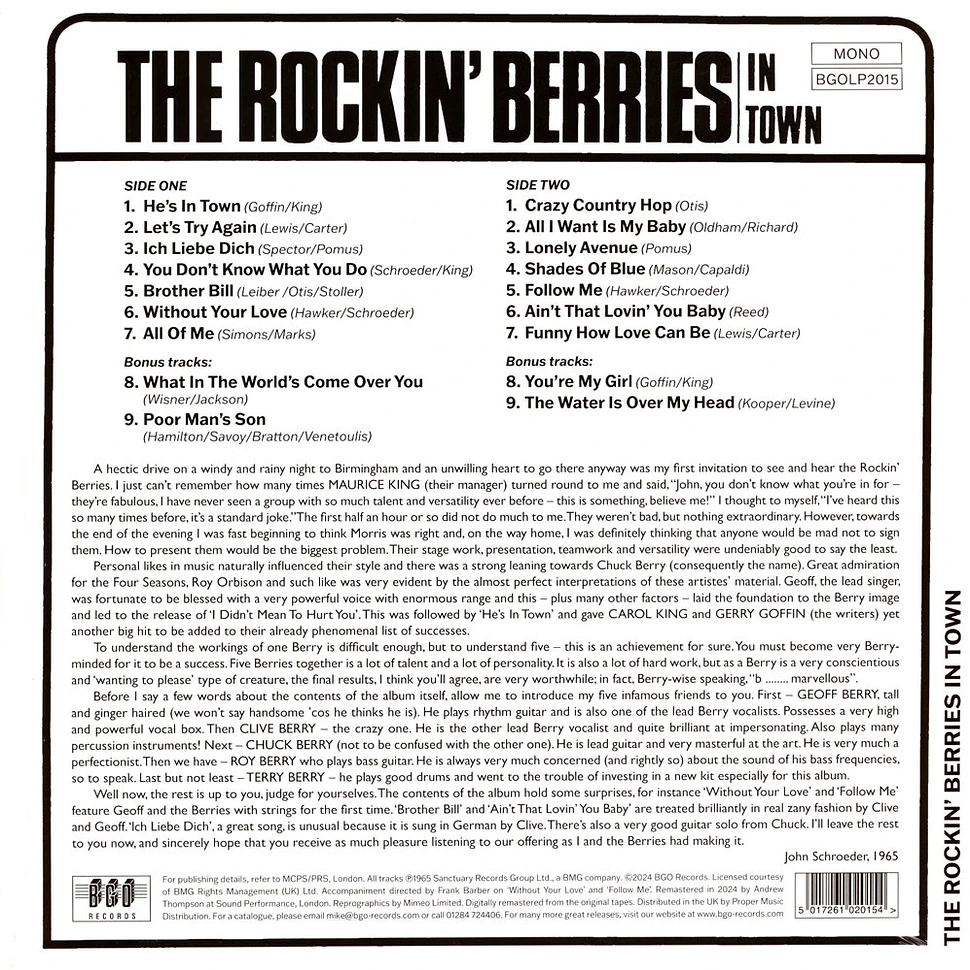 The Rockin' Berries - In Town Black Vinyl Edition