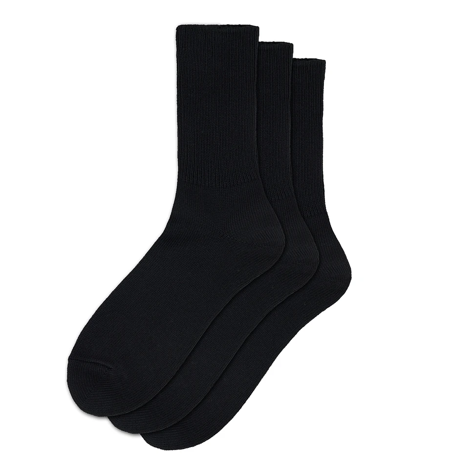 ROTOTO - Organic Daily 3 Pack Ribbed Crew Socks