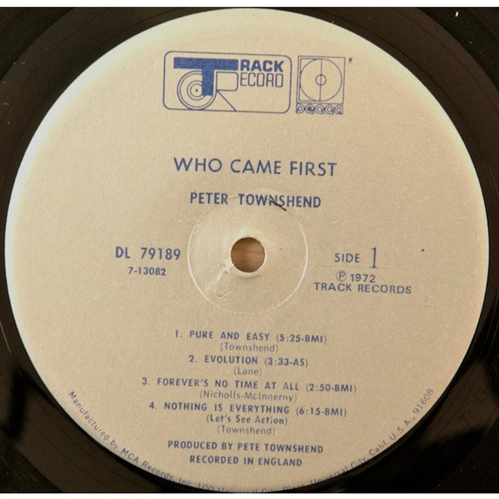 Pete Townshend - Who Came First