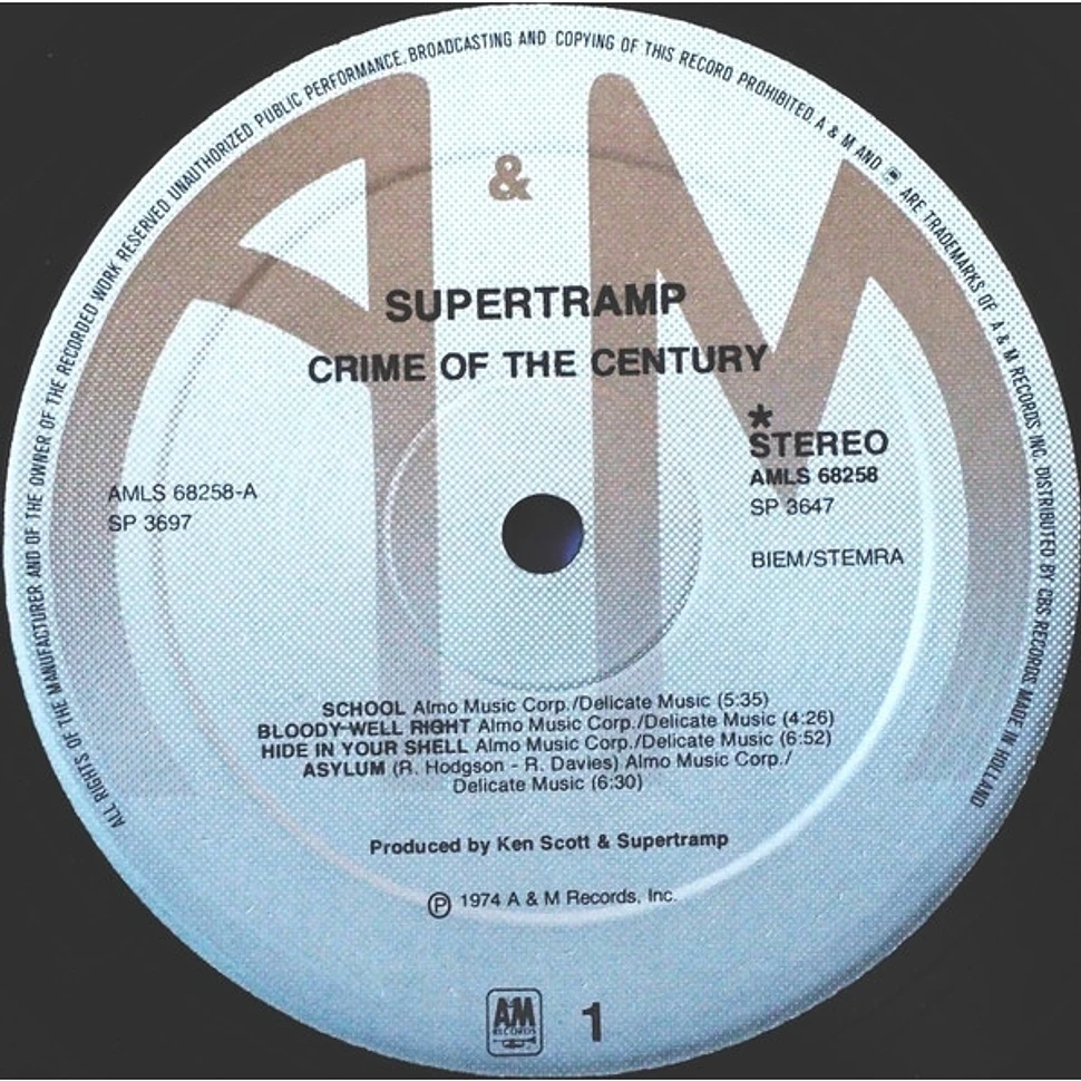 Supertramp - Crime Of The Century