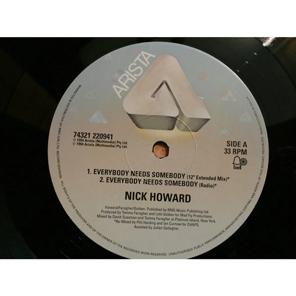 Nick Howard - Everybody Needs Somebody