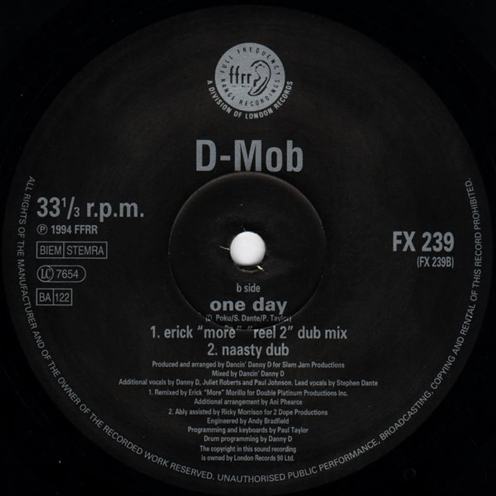 Dancin' Danny D Presents D Mob - One Day