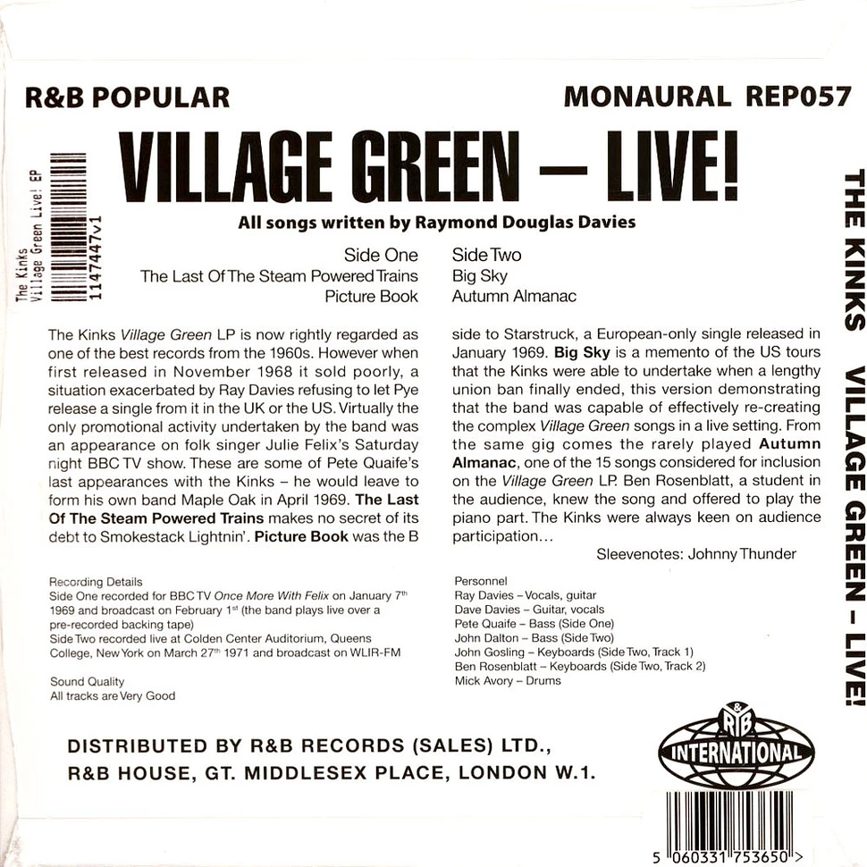 The Kinks - Village Green Live! EP