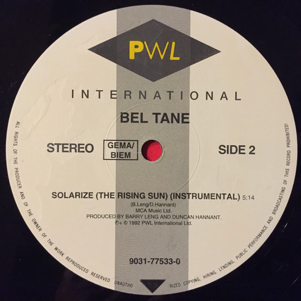 Bel Tane - Solarize (The Rising Sun)