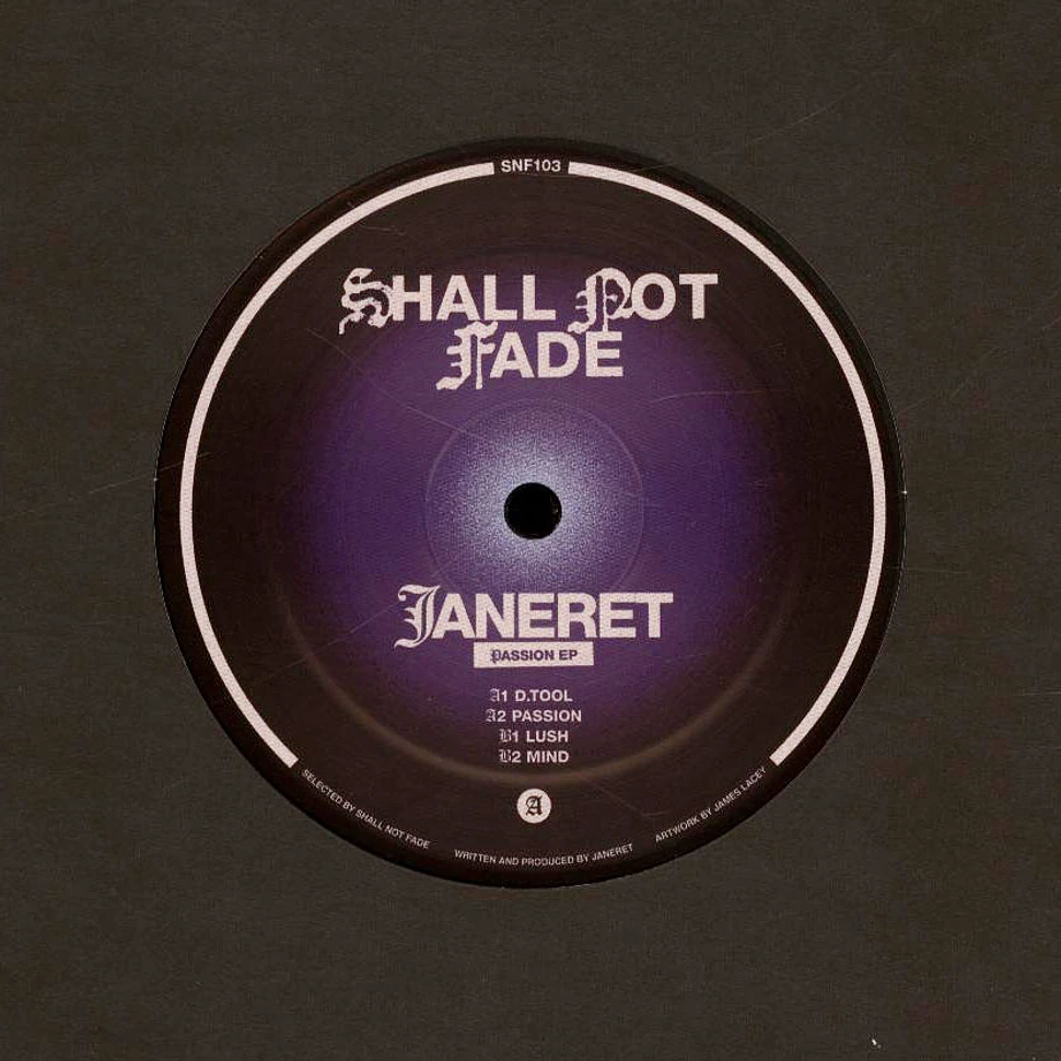 Janeret - Passion Ep Black Vinyl Edition