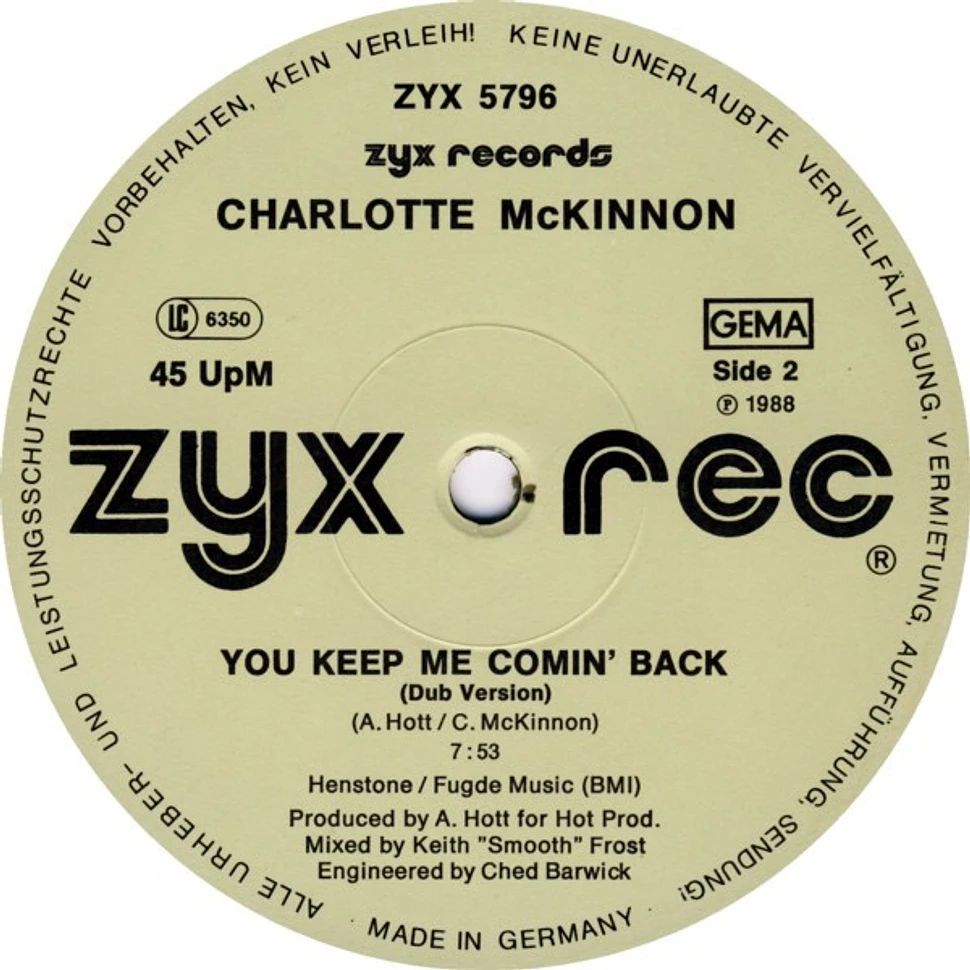 Charlotte McKinnon - You Keep Me Comin' Back