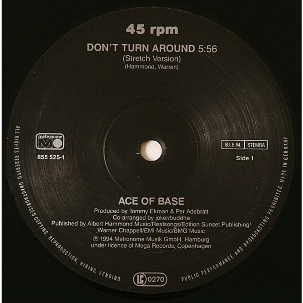 Ace Of Base - Don't Turn Around