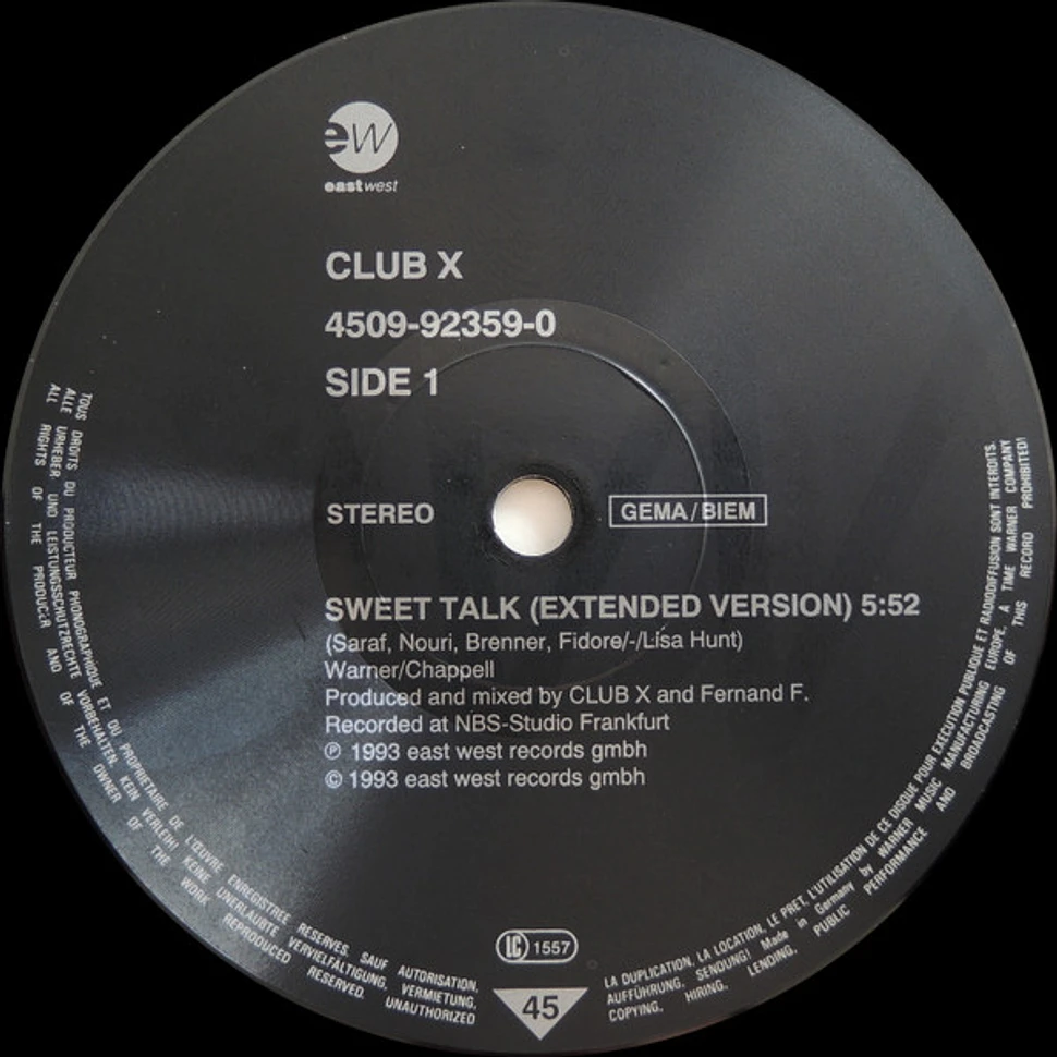 Club X - Sweet Talk