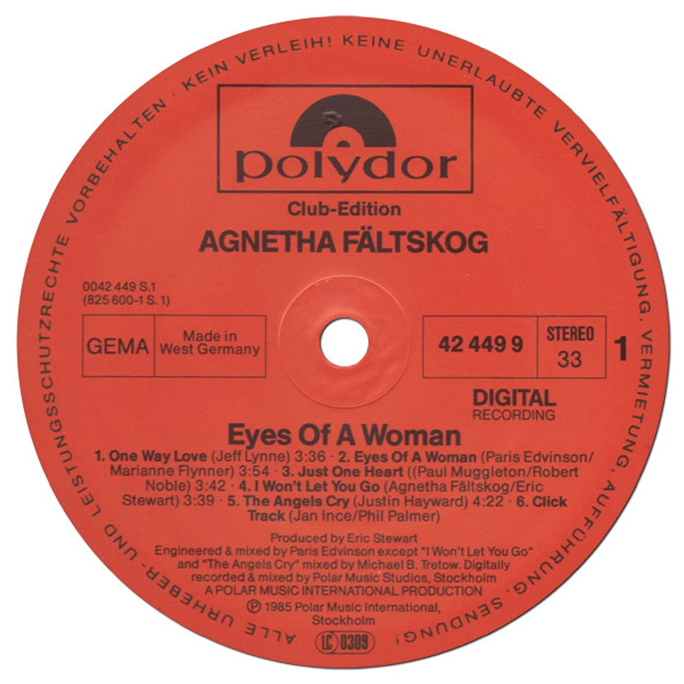 Agnetha Fältskog - Eyes Of A Woman