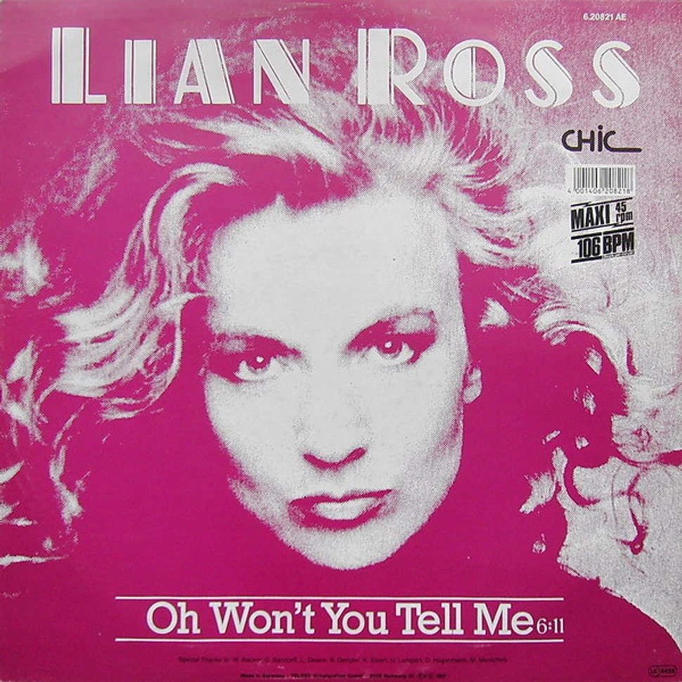 Lian Ross - Oh Won't You Tell Me