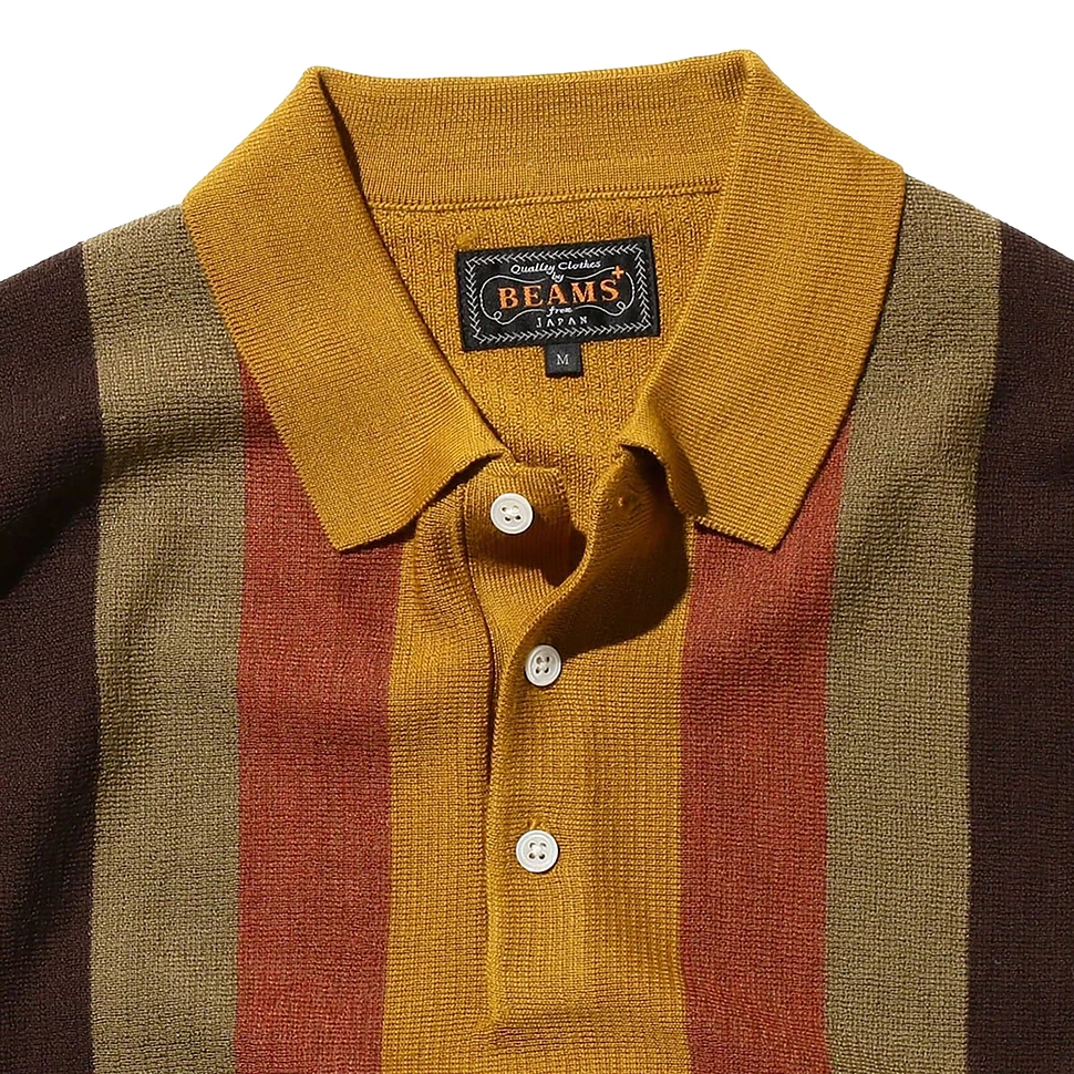 Beams Plus - Knit Polo Stripe