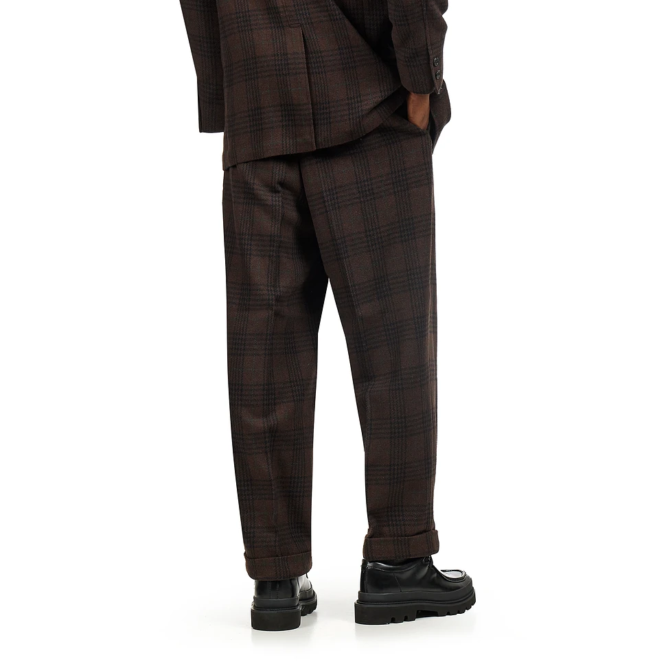 Beams Plus - IVY Trousers Wide Recycle Wool Plaid