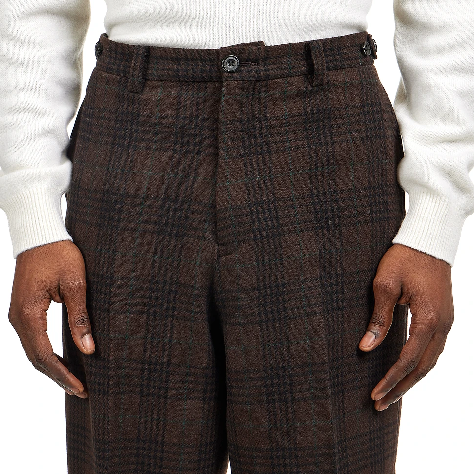 Beams Plus - IVY Trousers Wide Recycle Wool Plaid