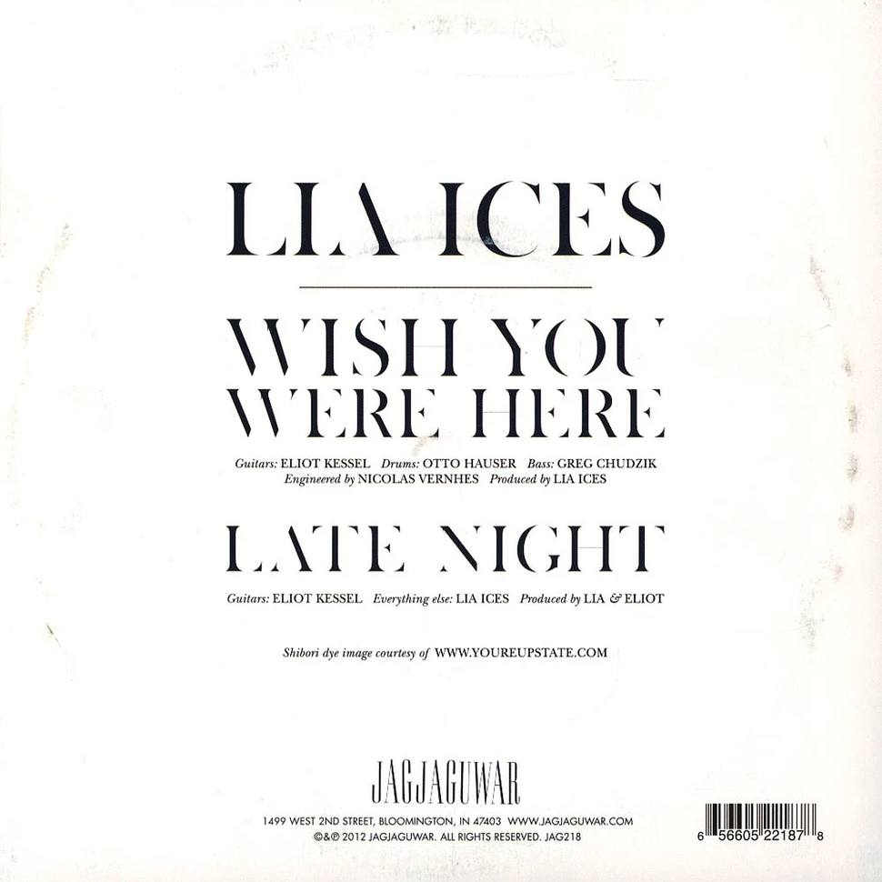 Lia Ices - Wish You Were Here / Late Night