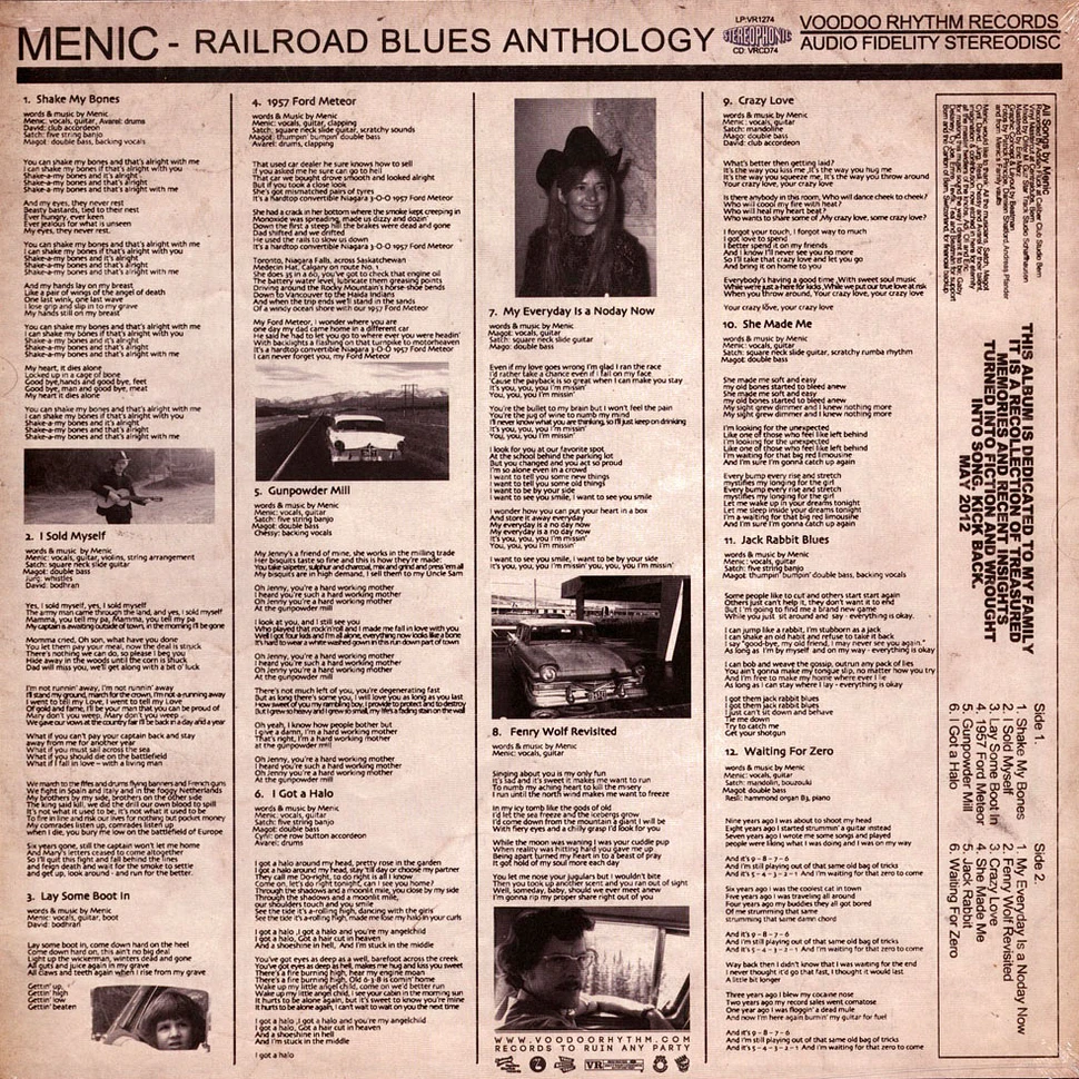 Menic - Railroad Blues Anthology (Lp+Cd)