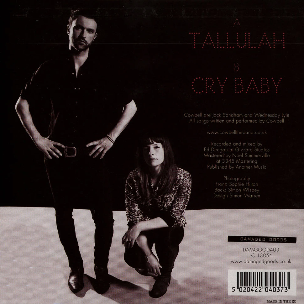 Cowbell - Tallulah / Cry Baby