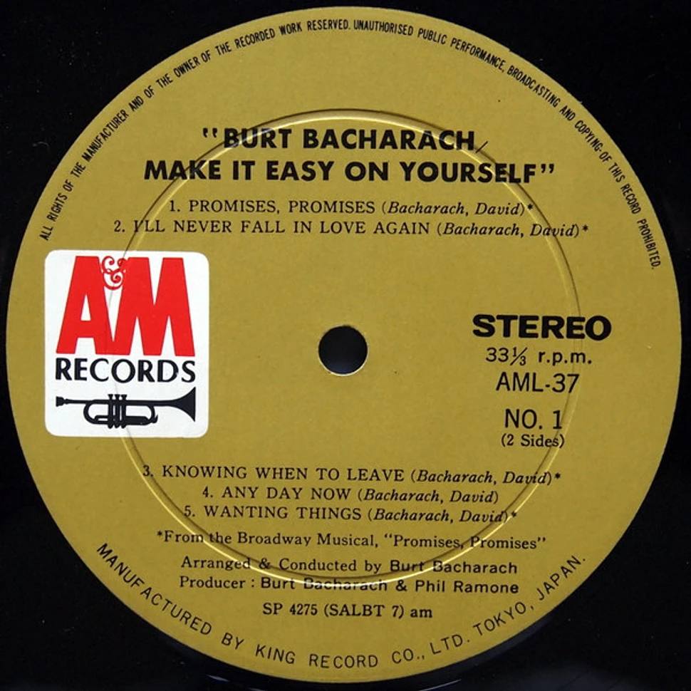 Burt Bacharach - Make It Easy On Yourself