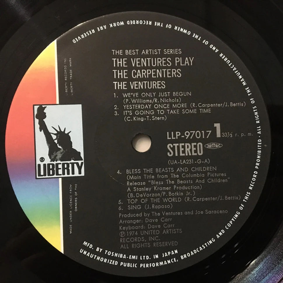 The Ventures - The Ventures Play The Carpenters