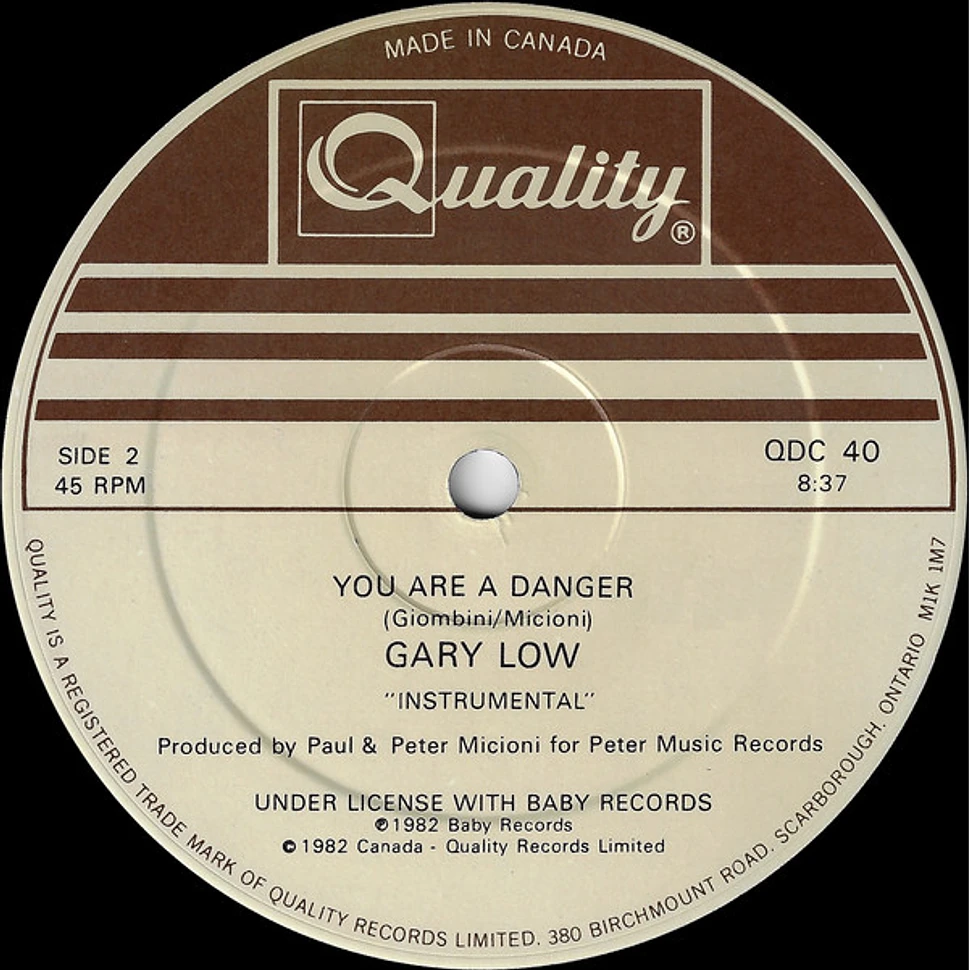 Gary Low - You Are A Danger