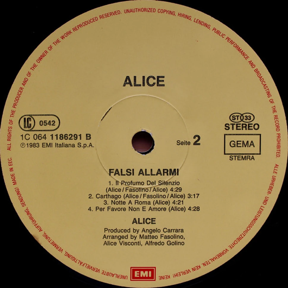 Alice - Falsi Allarmi