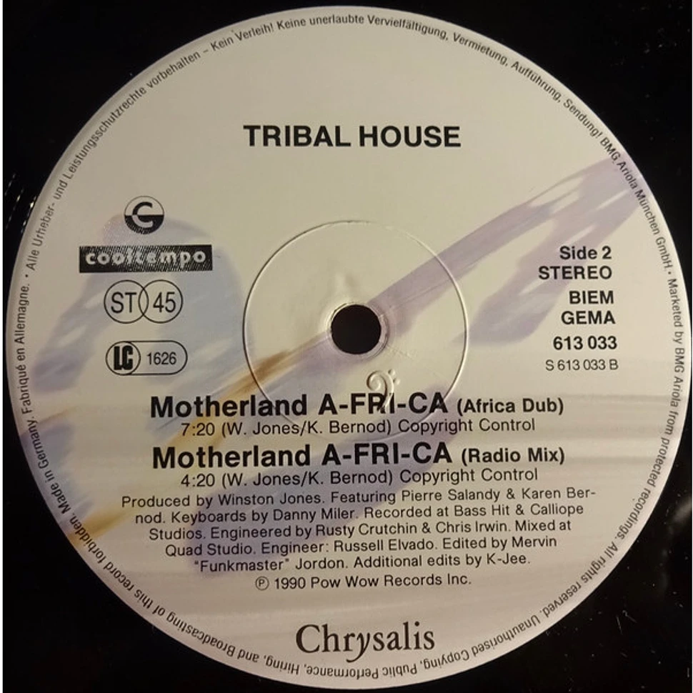 Tribal House - Motherland -A-fri-ca-