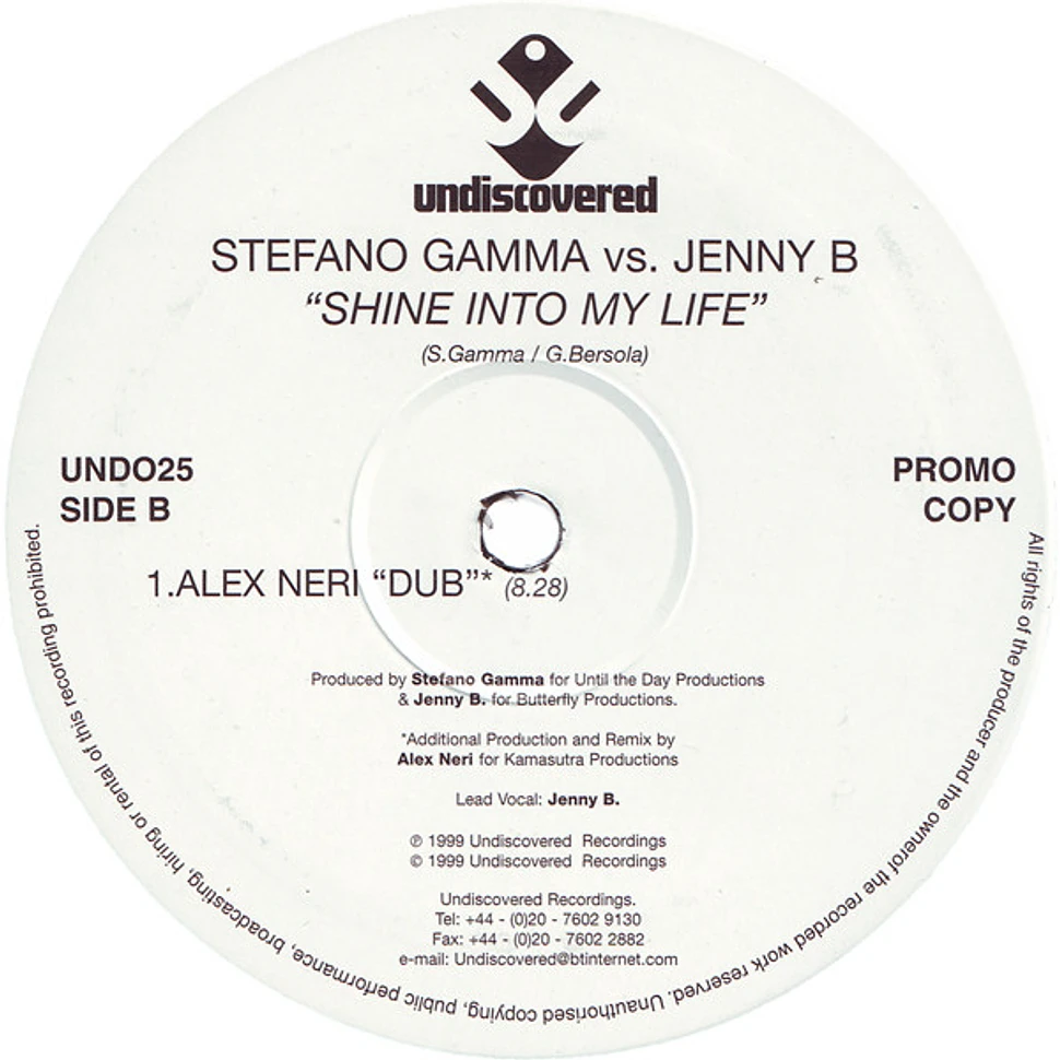 Stefano Gamma vs. Jenny B. - Shine Into My Life