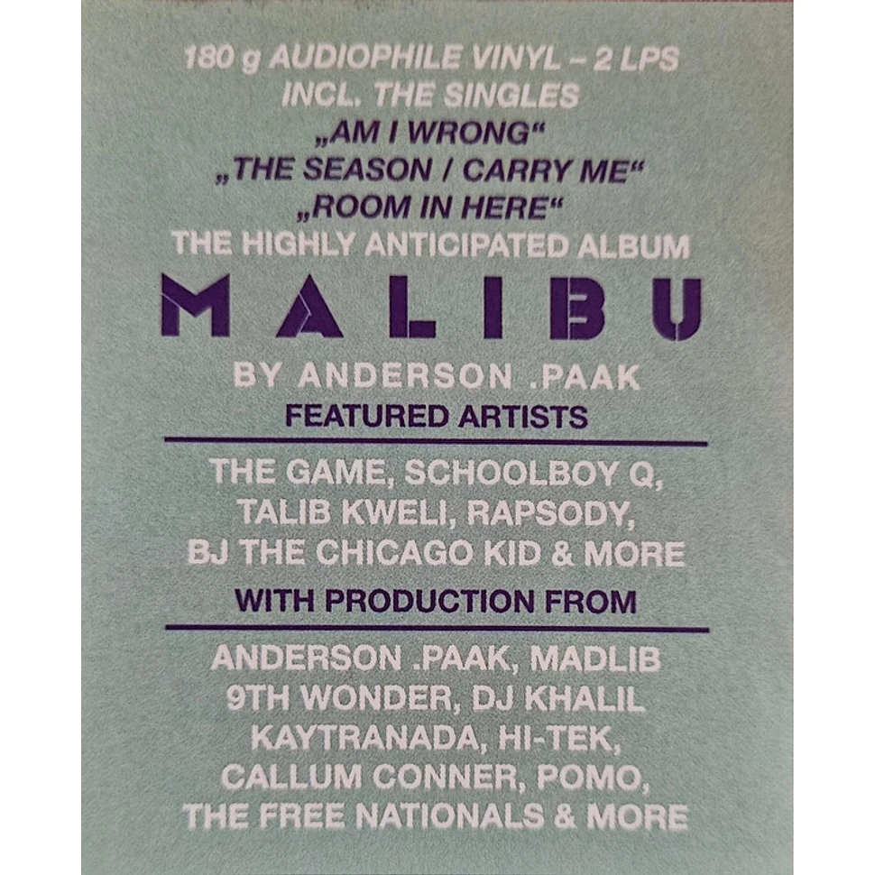 Anderson .Paak - Malibu