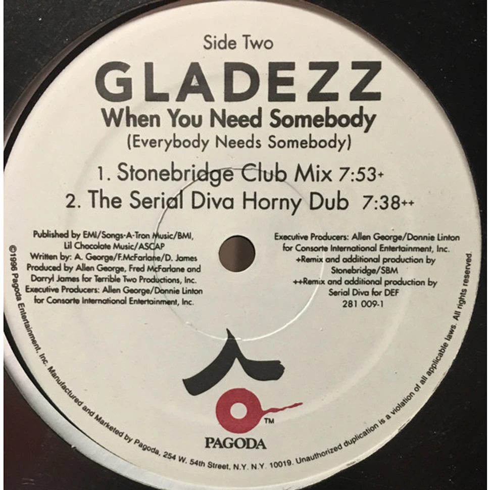 Gladezz - When You Need Somebody (Everybody Needs Somebody)