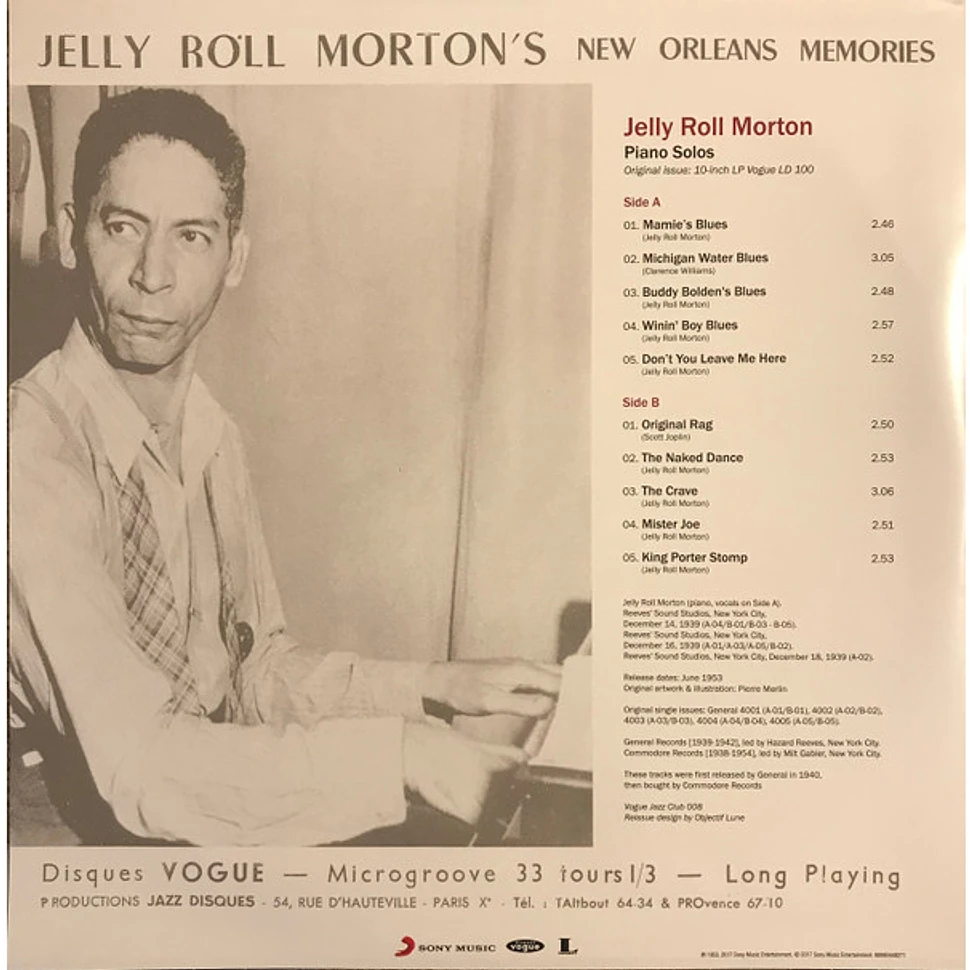 Jelly Roll Morton - Jelly Roll Morton's New Orleans Memories