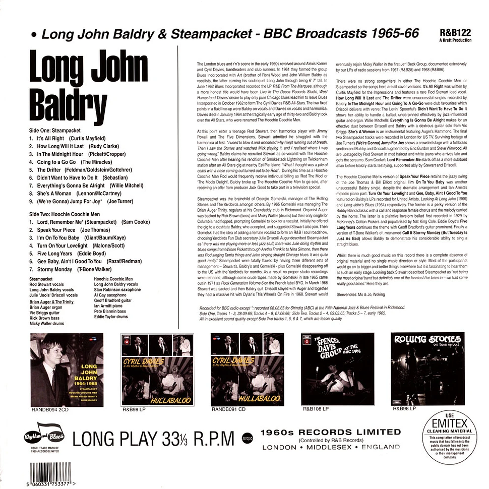 Long John Baldry & Steampacket - BBC Broadcasts 1965-66