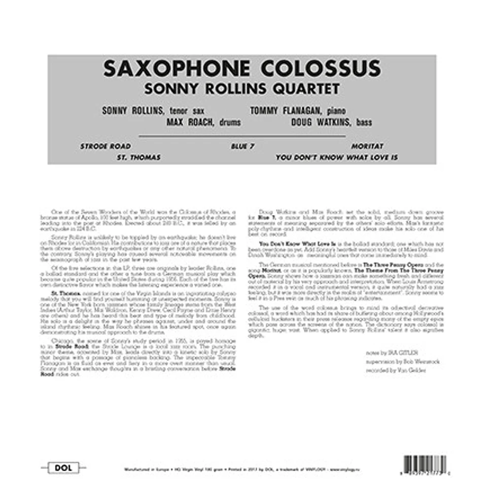 Sonny Rollins - Saxophone Colossus