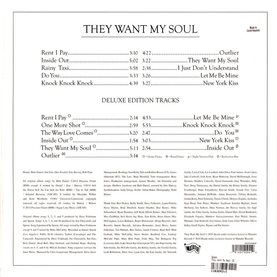 Spoon - They Want My Soul 10th Anniversary Edition