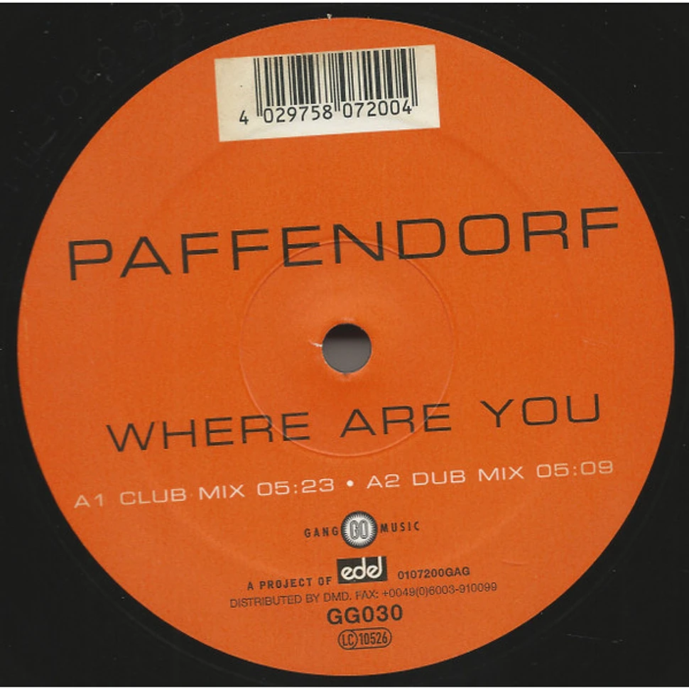 Paffendorf - Where Are You