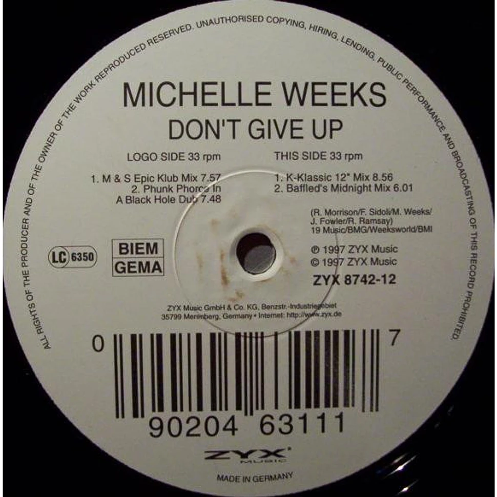 Michelle Weeks - Don't Give Up