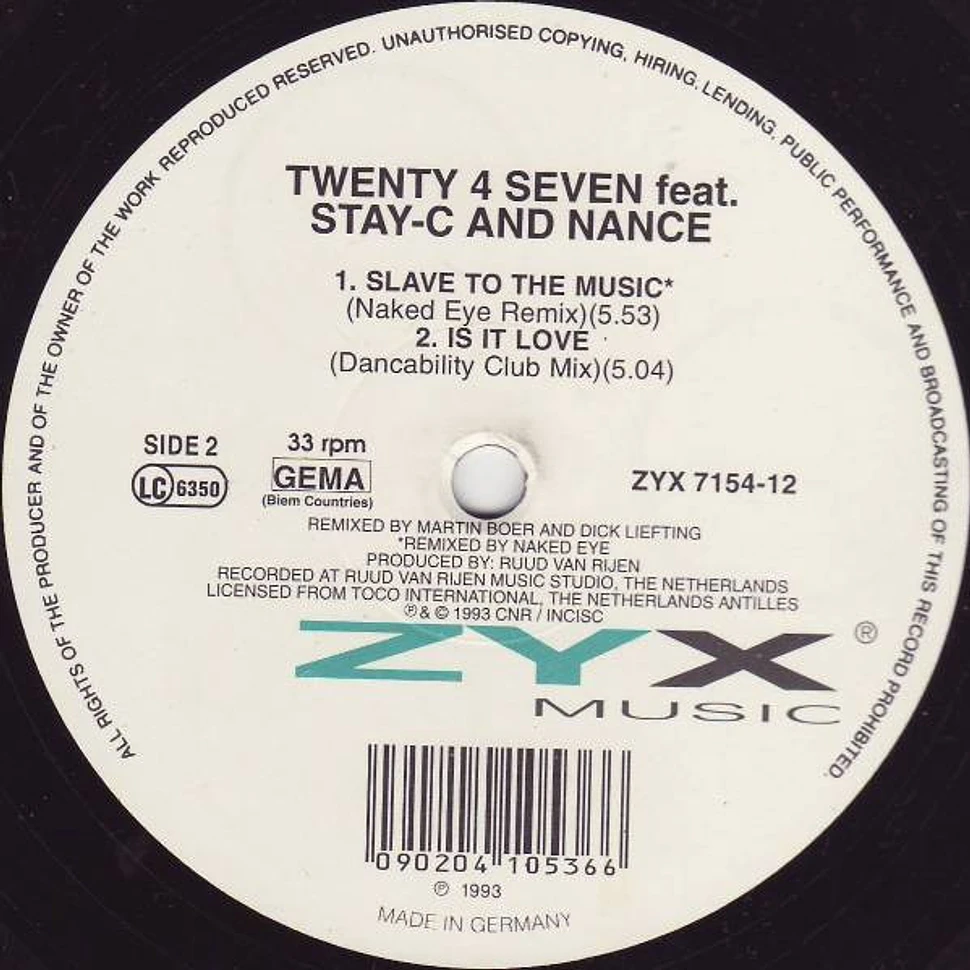 Twenty 4 Seven Featuring Stay-C And Nance - Is It Love