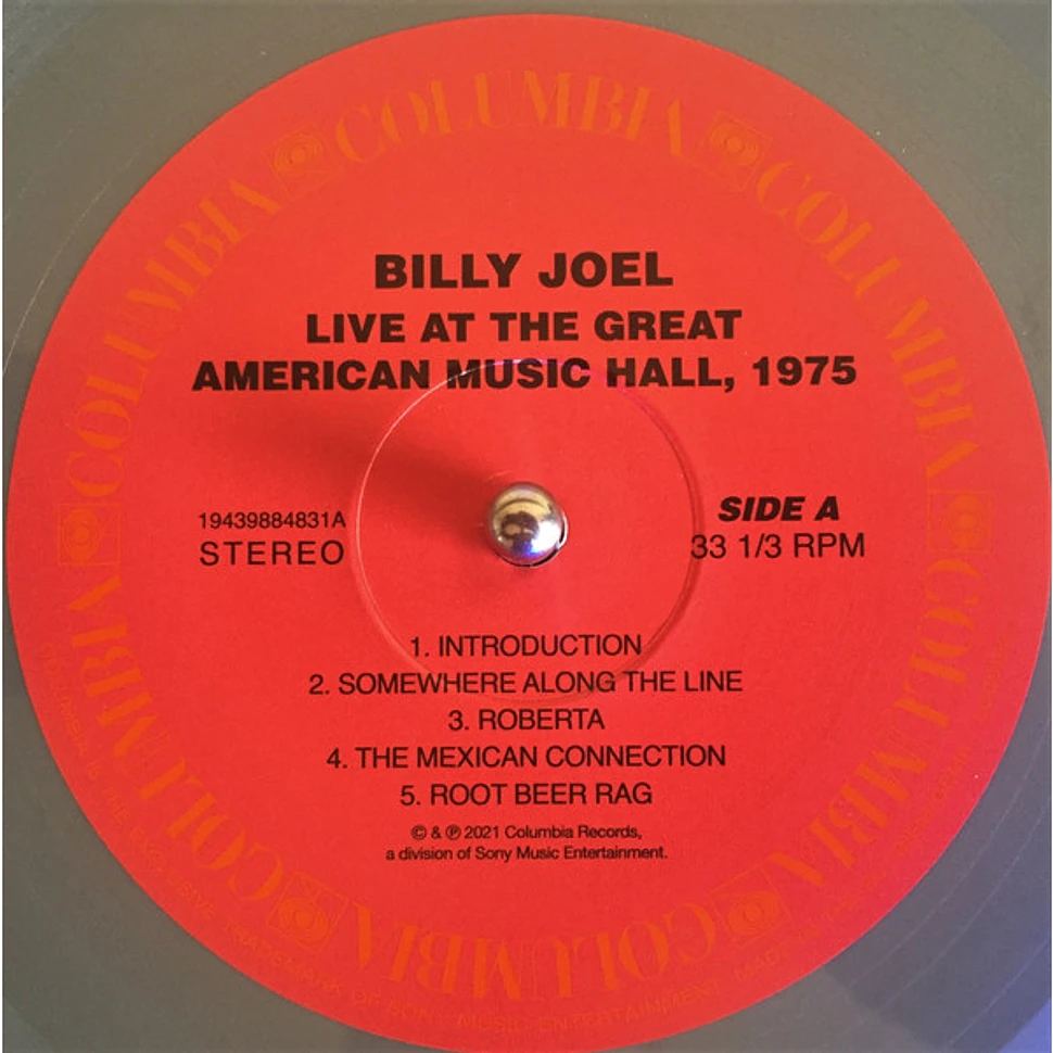 Billy Joel - Live At The Great American Music Hall, 1975