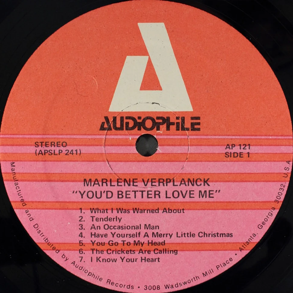 Marlene VerPlanck - You'd Better Love Me