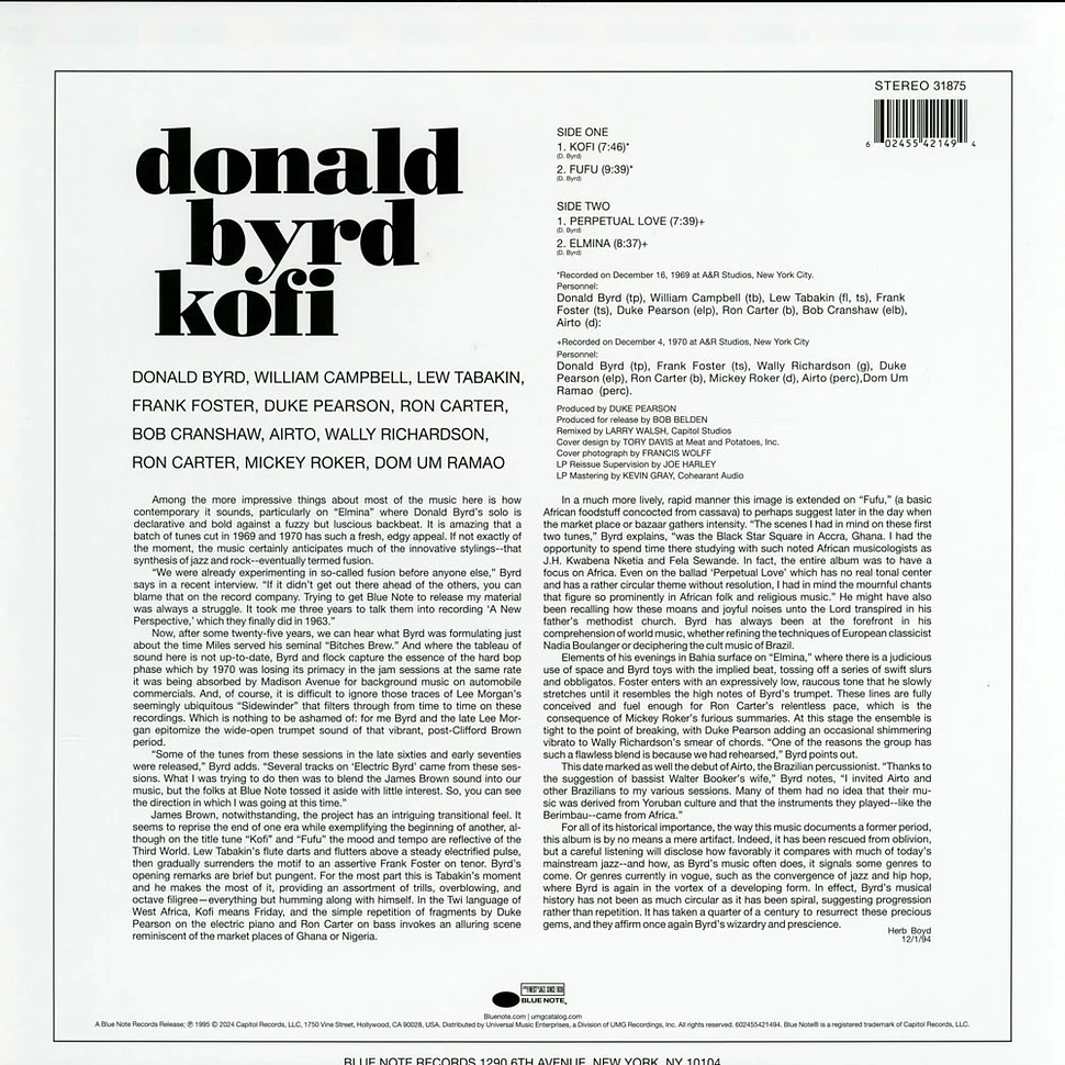 Donald Byrd - Kofi Tone Poet Vinyl Edition