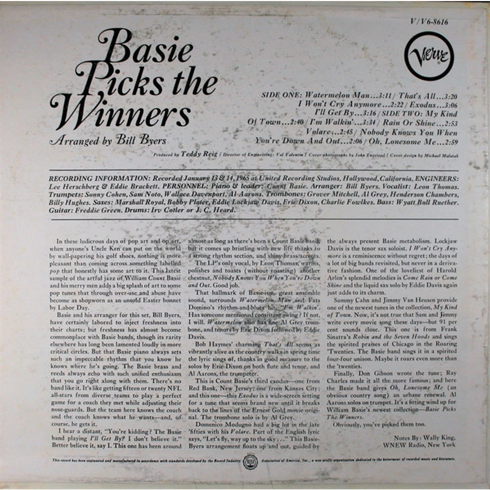 Count Basie - Basie Picks The Winners