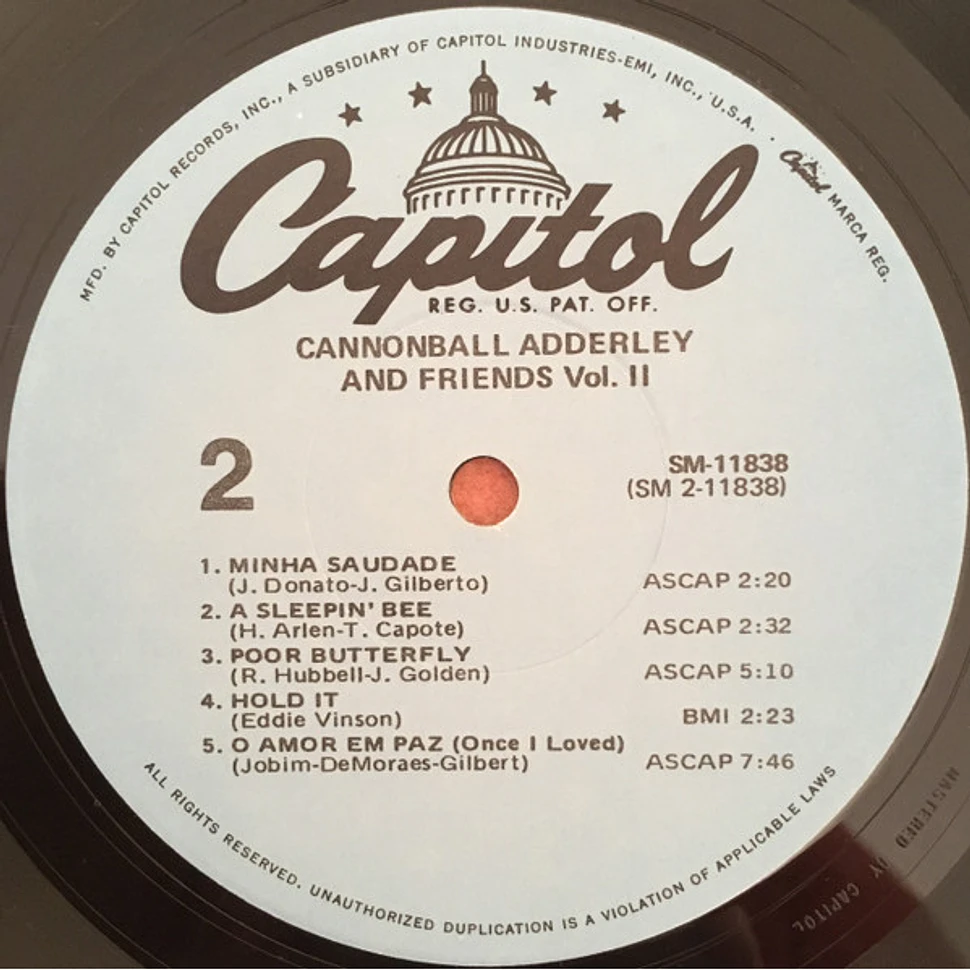 Cannonball Adderley - Cannonball Adderley And Friends Vol. II