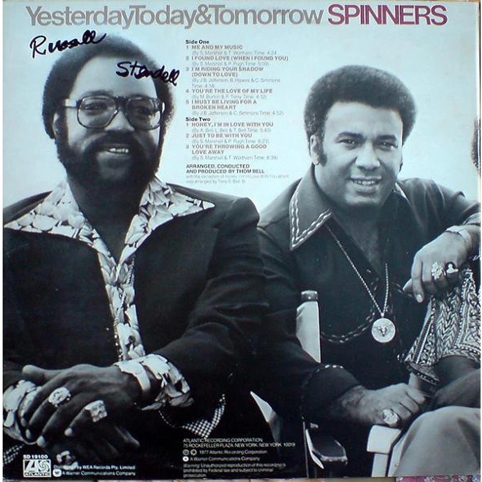 Spinners - Yesterday, Today & Tomorrow