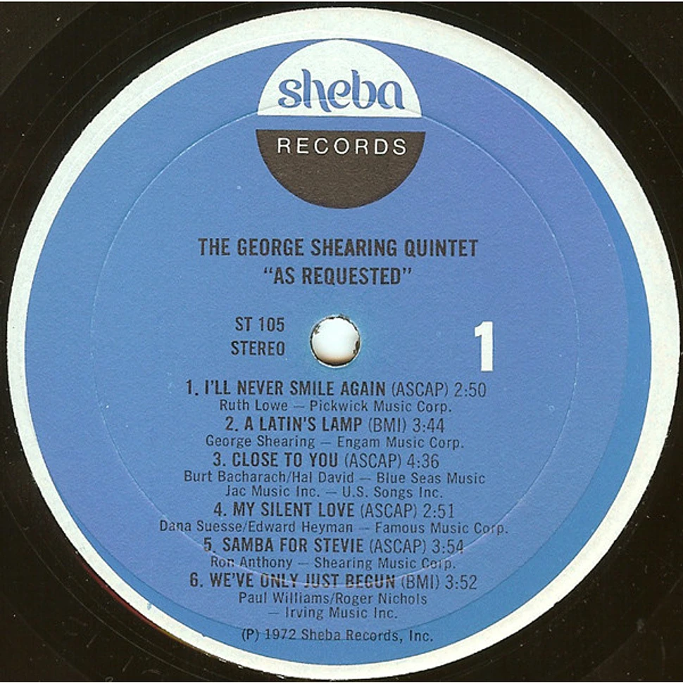 The George Shearing Quintet - As Requested