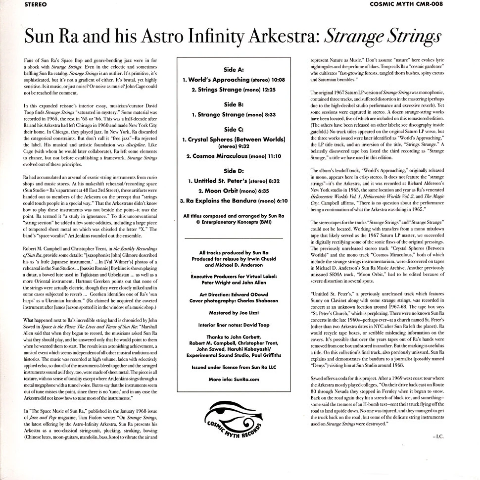 Sun Ra And His Infinity Arkestra - Strange Strings Expanded Edition