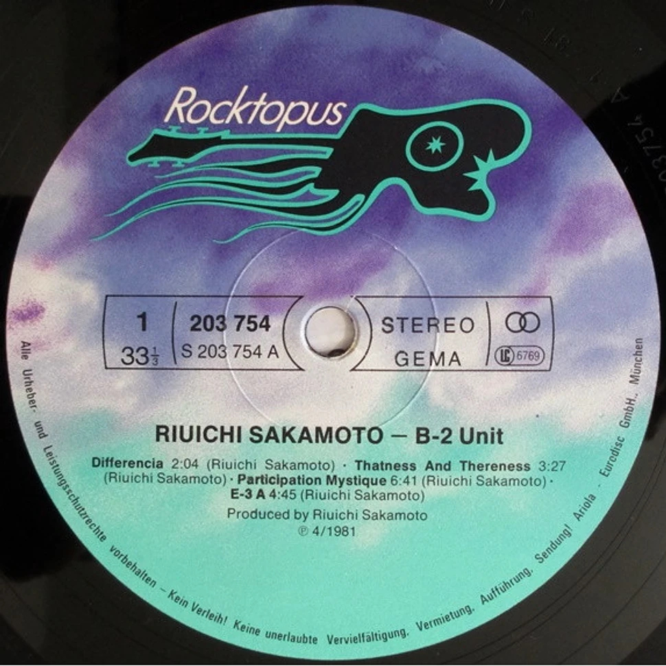 Ryuichi Sakamoto - B-2 Unit