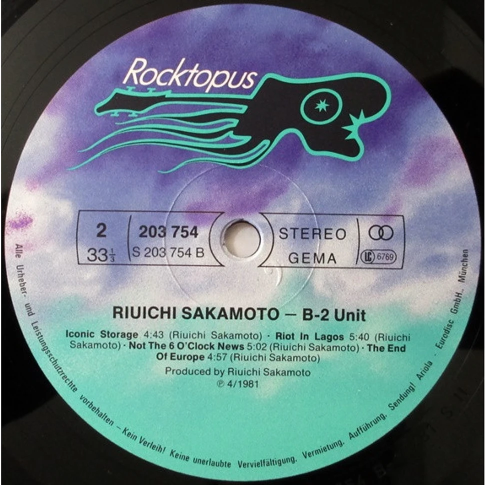 Ryuichi Sakamoto - B-2 Unit