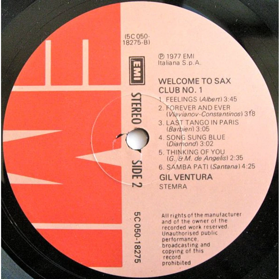 Gil Ventura - Welcome To Saxclub No. 1