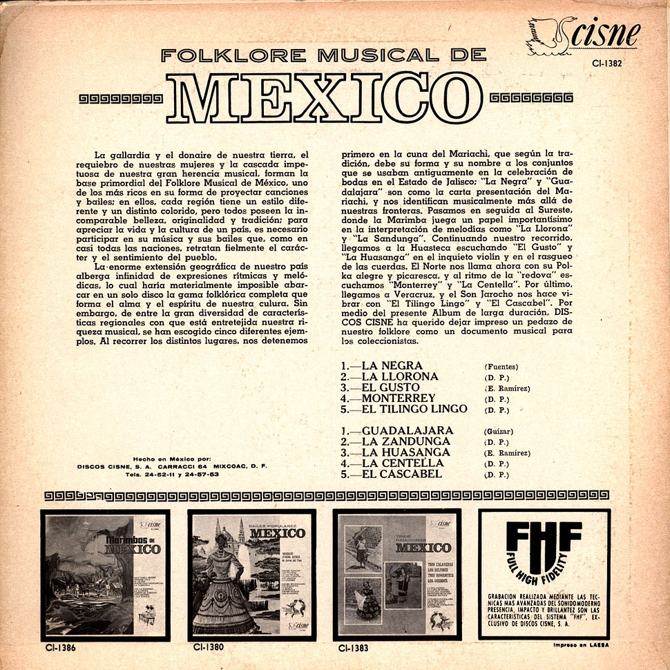 V.A. - Folklore Musical Mexico