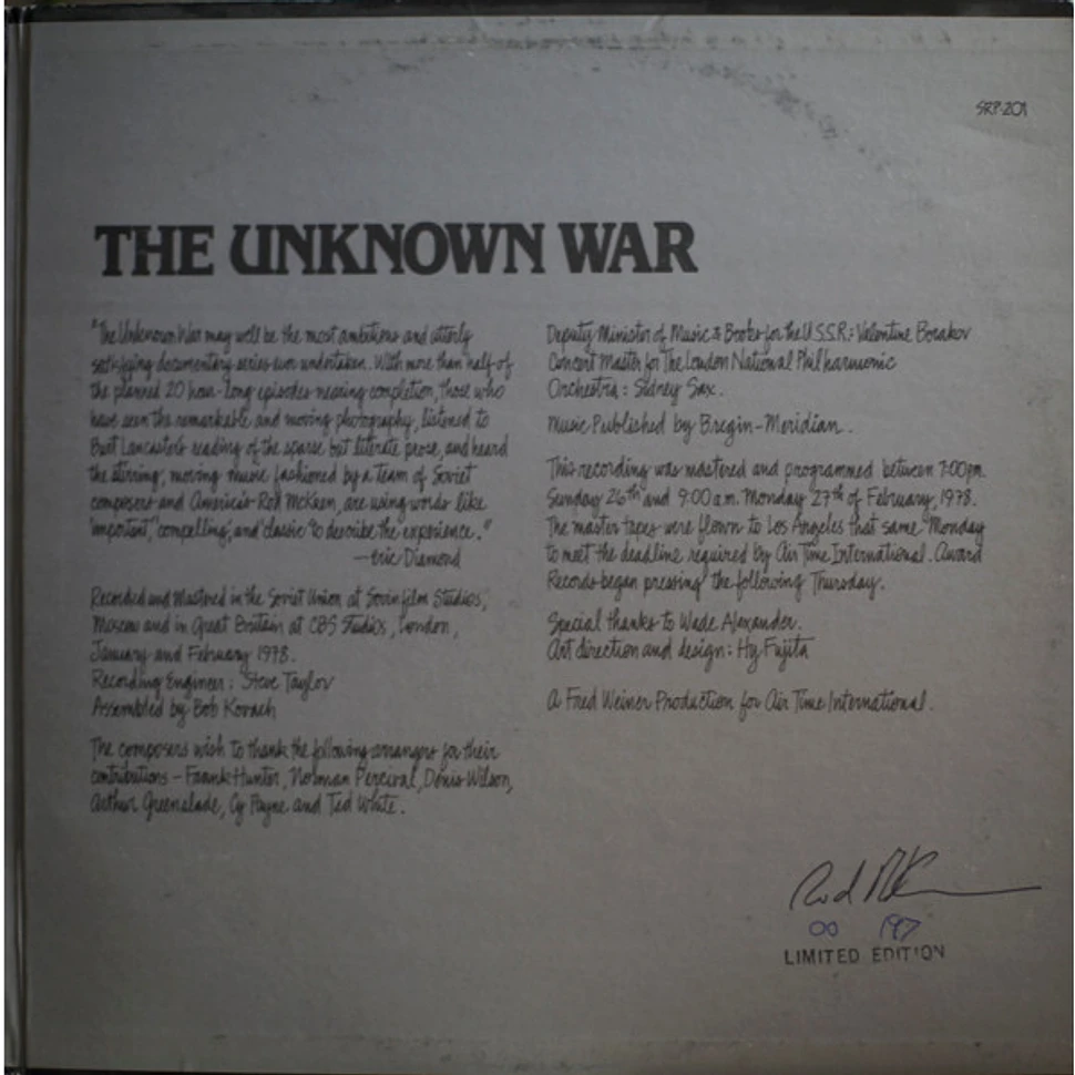 Rod McKuen - The Unknown War