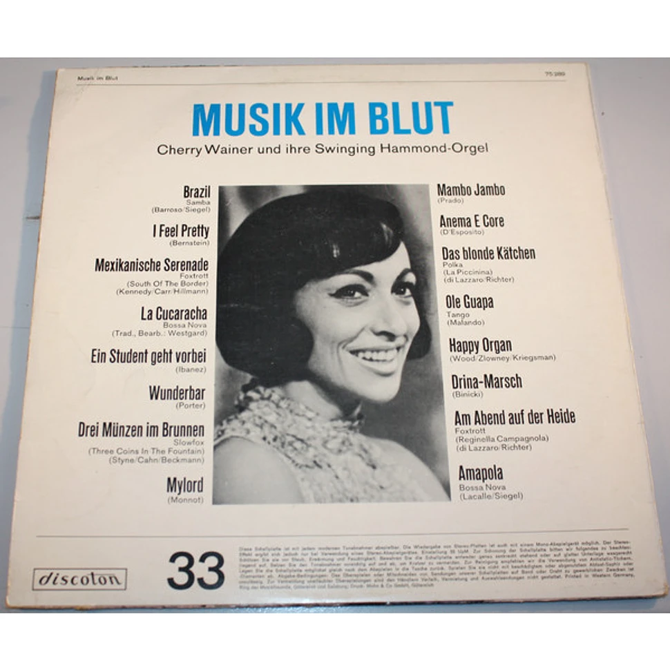 Cherry Wainer - Musik Im Blut (Cherry Wainer Und Ihre Swinging Hammond-Orgel)